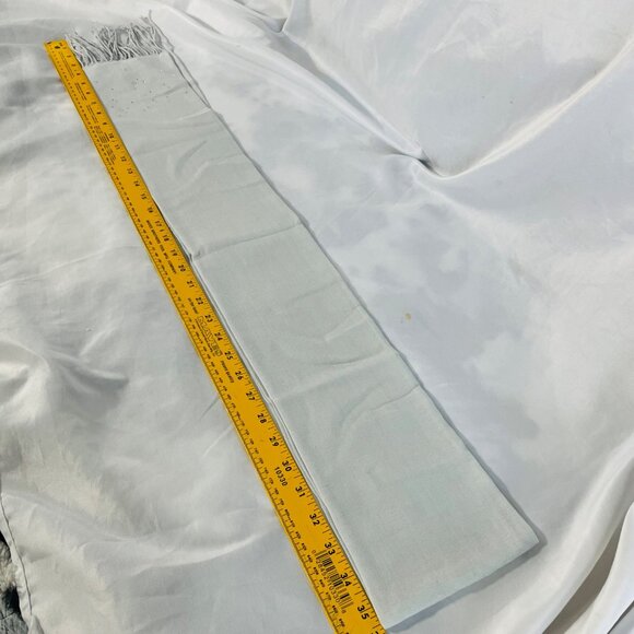 Swarovski Light Gray Scarf With Crystal Embellishments & Fringe Trim 72 Inch - Picture 8 of 11